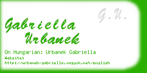 gabriella urbanek business card